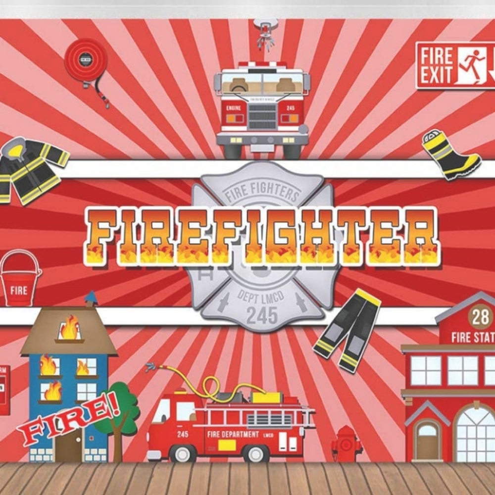Firefighter backdrop